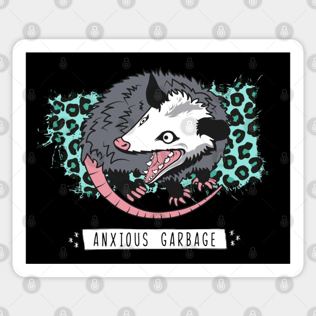 Anxious Garbage Possum Sticker by Toodles & Jay